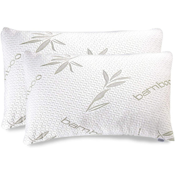 Sleepsia Bamboo Pillow Shredded Memory Foam Pillow Premium Pillows